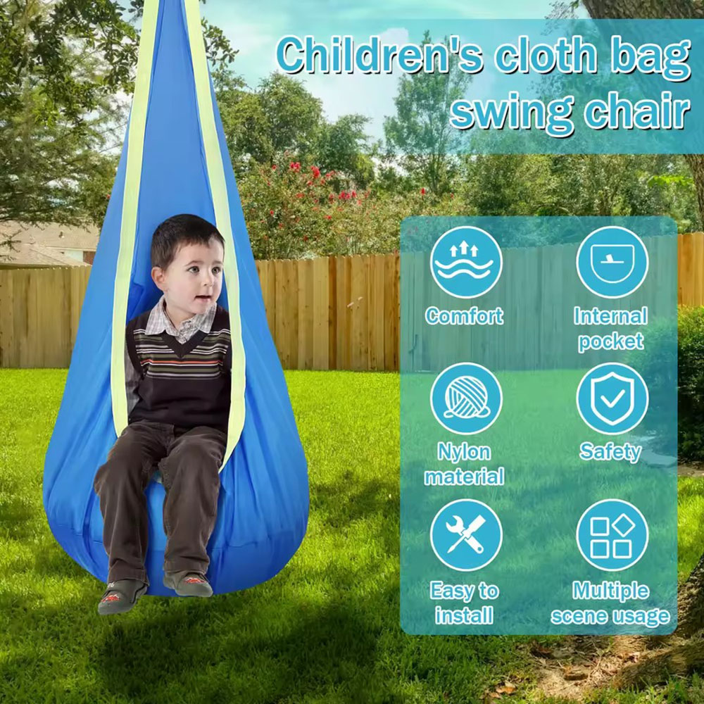 Kids Outdoor Swing And Slide - Siège suspendu pour enfants en nylon