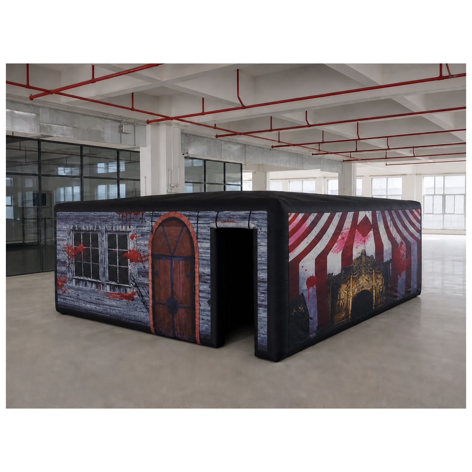 Kids Outdoor Venues - Grand labyrinthe gonflable de cirque hanté