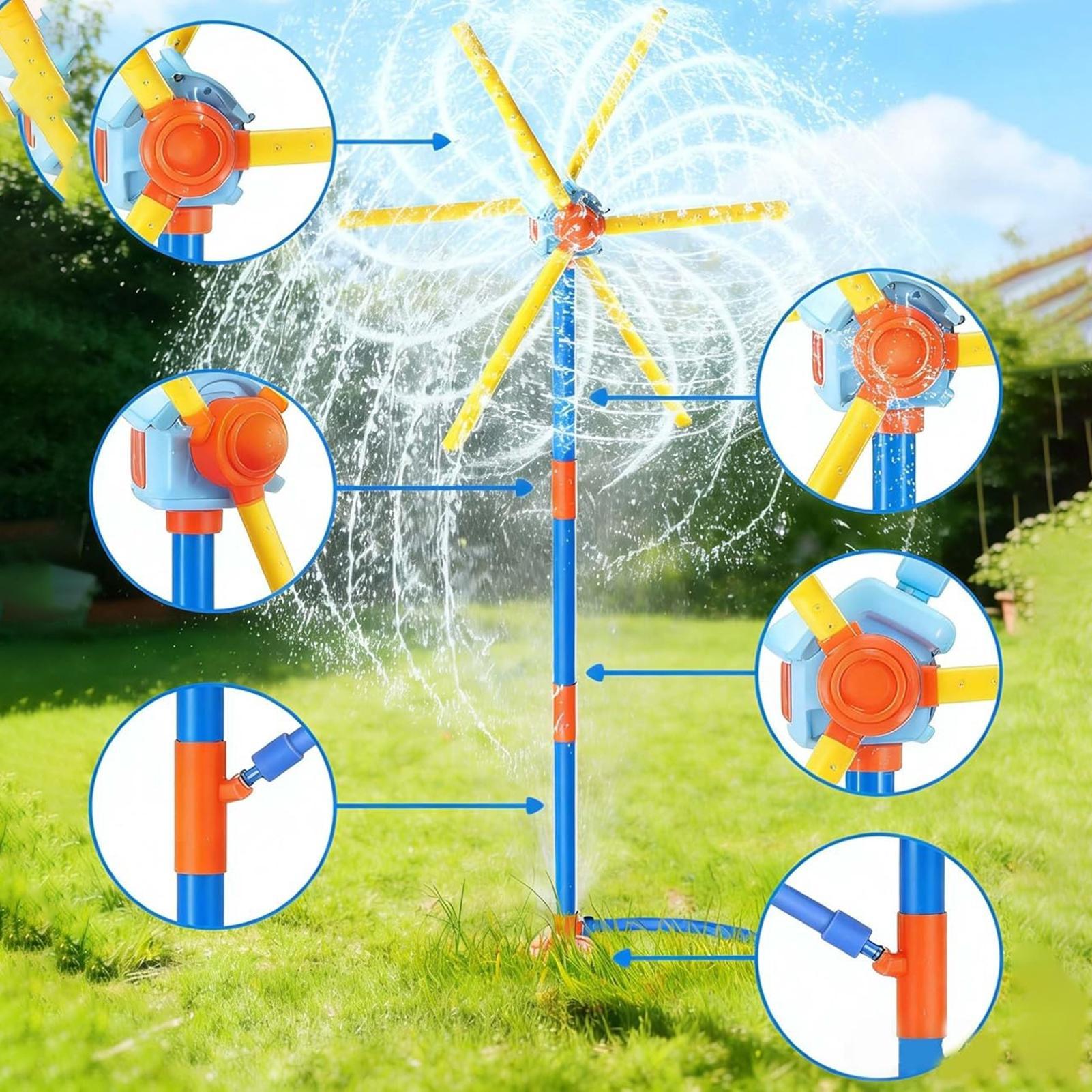 Kids Outdoor Yard - Moulin à vent avec arroseur pour