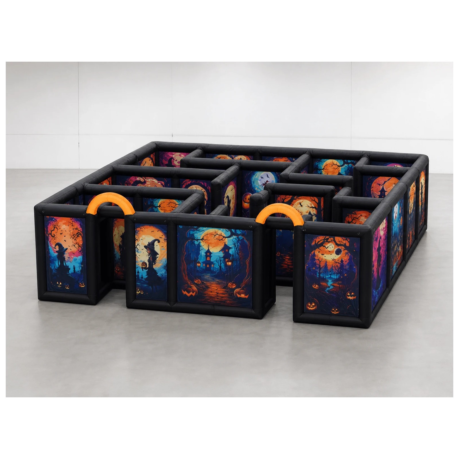 Kids Outdoor Venues - Grand labyrinthe gonflable d'Halloween à double
