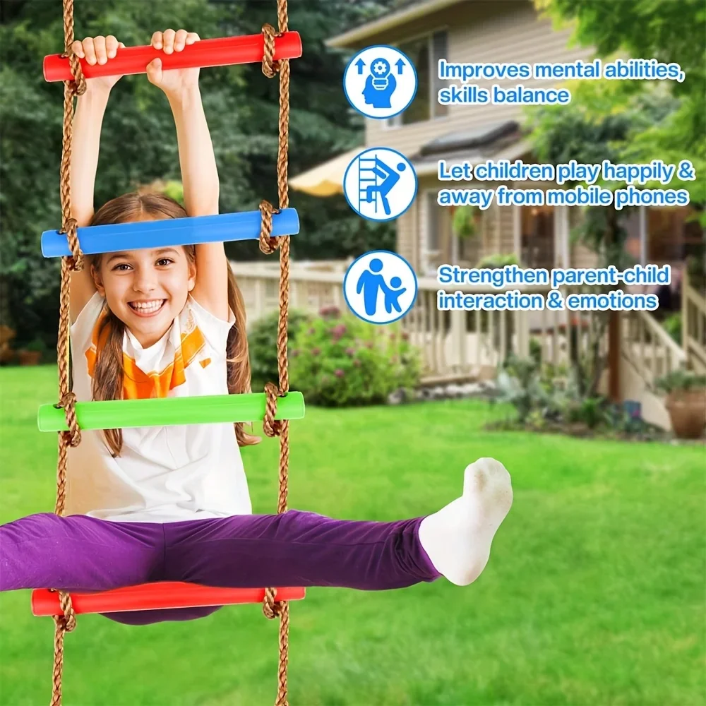 Kids Outdoor Ladder - 1 échelle d'escalade colorée pour enfants