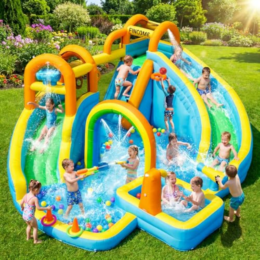 Kids Outdoor Pool - Toboggan aquatique gonflable d'extérieur pour enfants