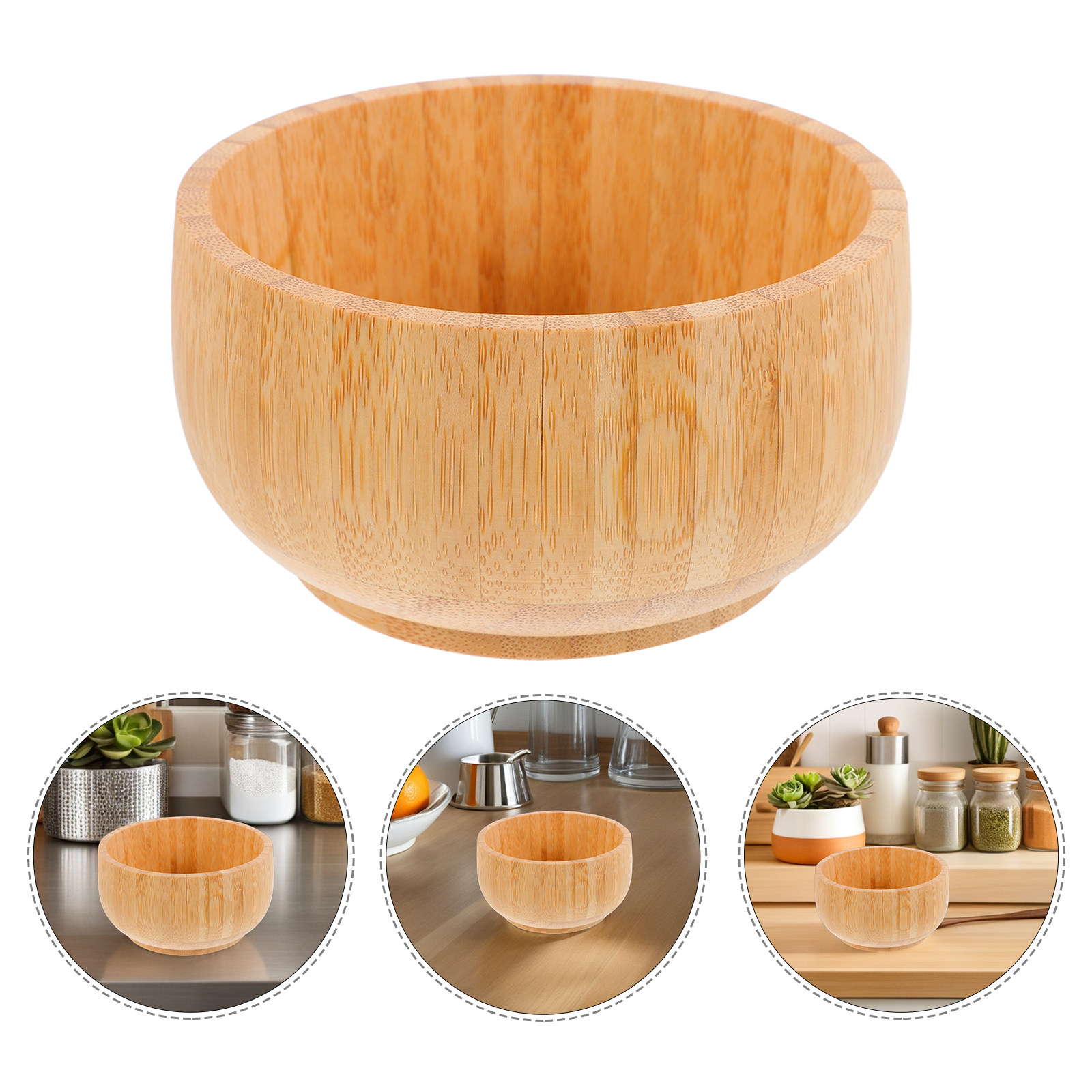 Kids Outdoor Bbq - Bol en bambou pour enfants, léger,