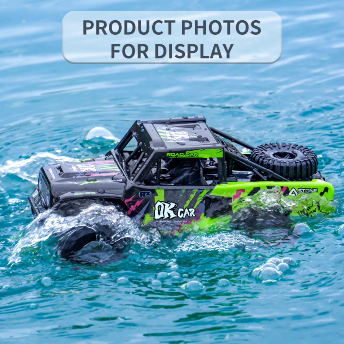 Kids Outdoor Electric Car - Voiture RC amphibie 4x4 tout-terrain, véhicule