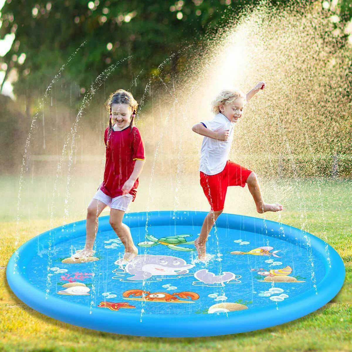 Kids Outdoor Activity Centre - Tapis d'arrosage gonflable pour enfants, 100/170cm,