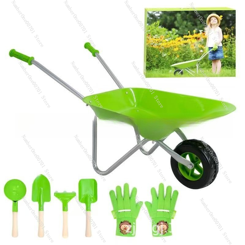 Kids Outdoor Garden - Brouette d'extérieur pour enfants, ensemble de