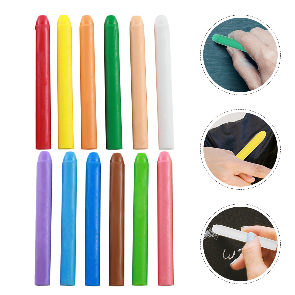 Kids Outdoor Chalkboard - Ensemble de 12 craies colorées sans