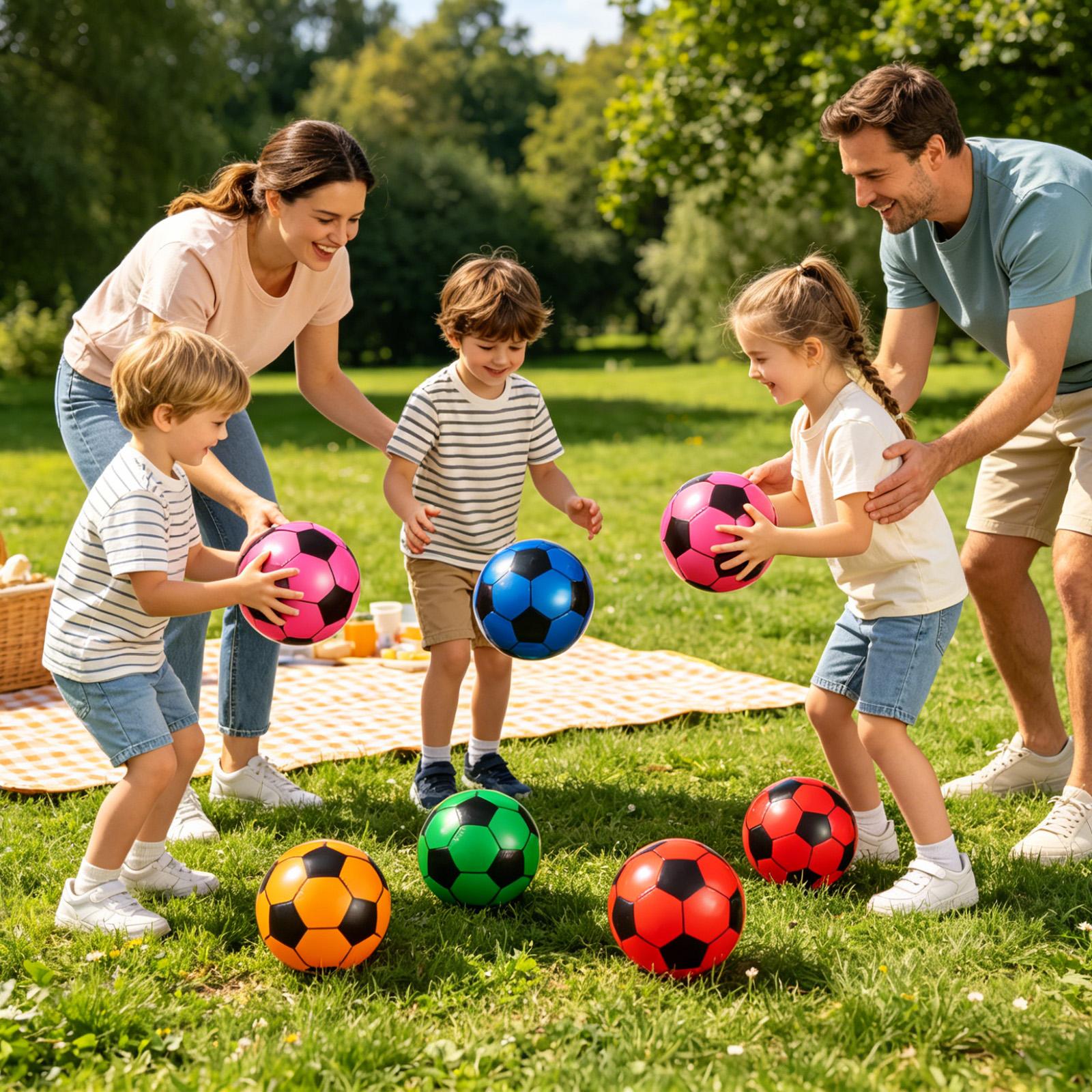 Kids Outdoor Yard - Ballon de football gonflable 6 pièces,