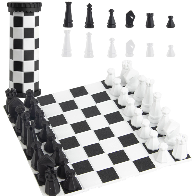 Kids Outdoor Adventure - Jeu d'échecs portable 2 en 1,