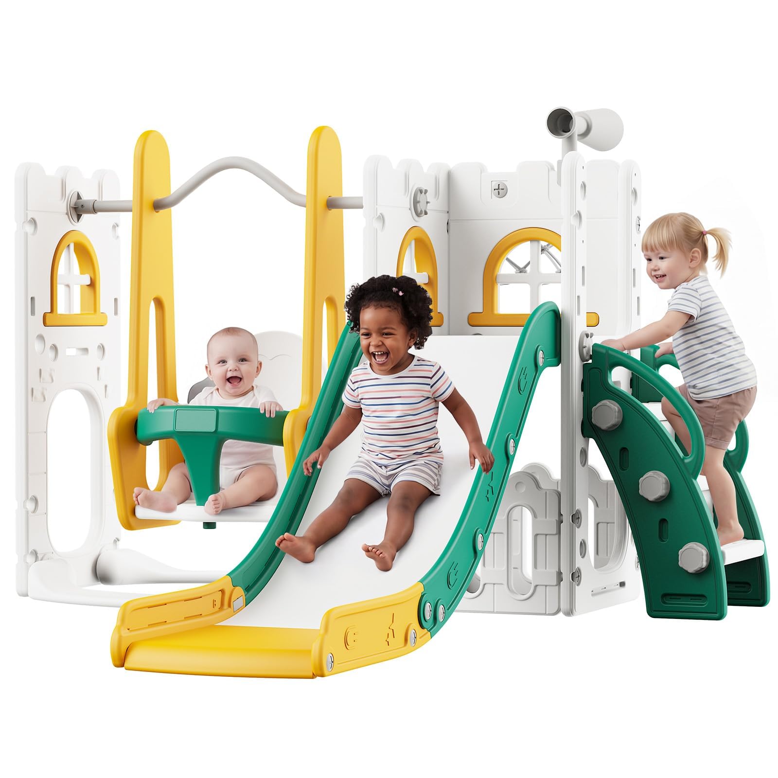 Ensemble de jeux 7 en 1 pour t - Kids Outdoor Swing And Slide avis et prix