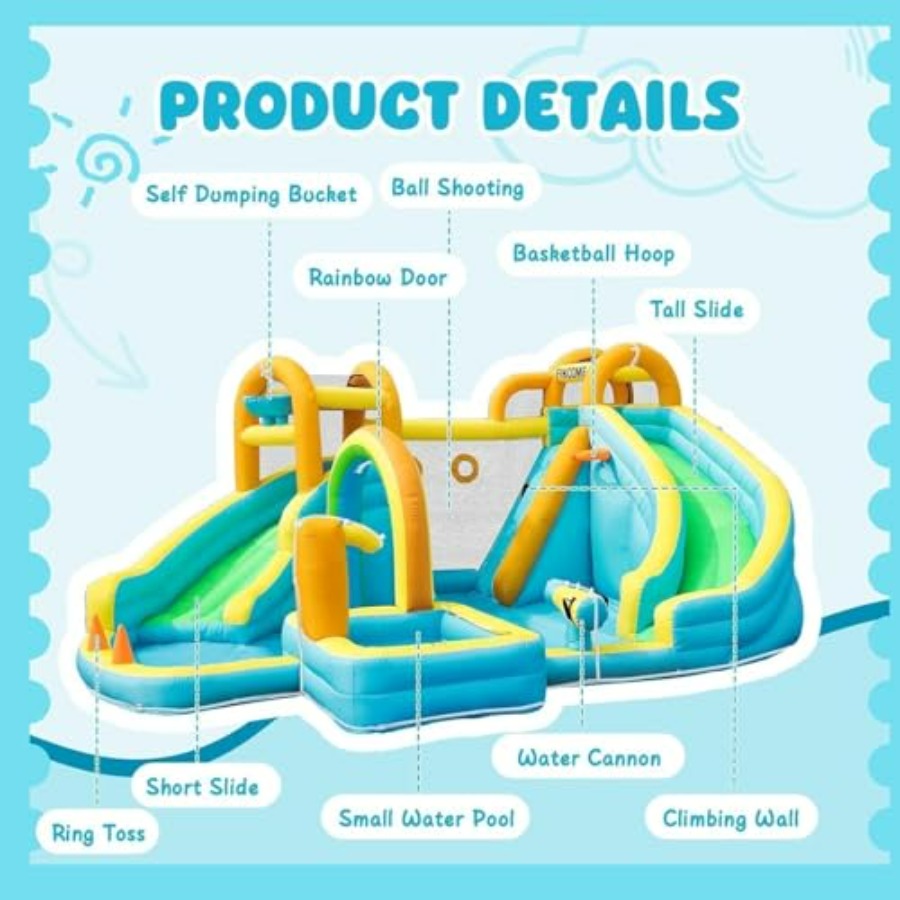 Toboggan aquatique gonflable d - Kids Outdoor Pool avis et prix