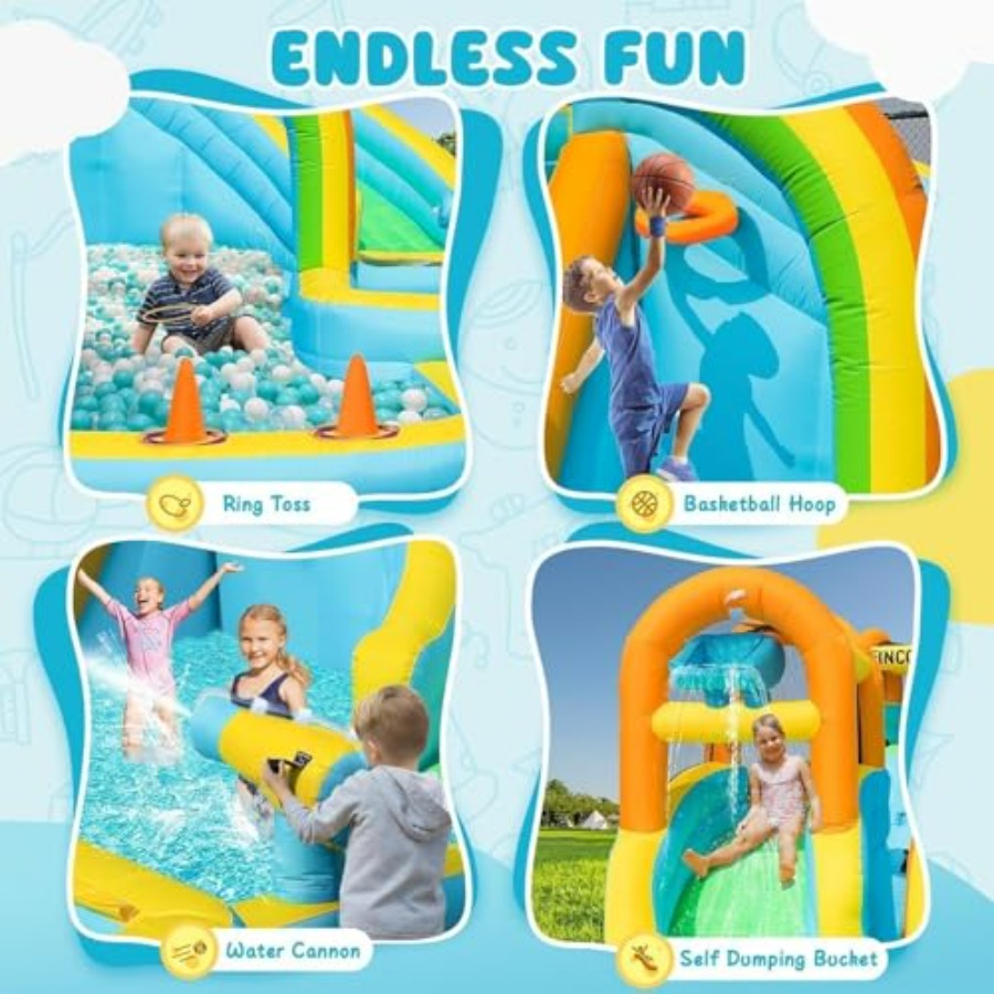 Toboggan aquatique gonflable d - Kids Outdoor Pool avis et prix
