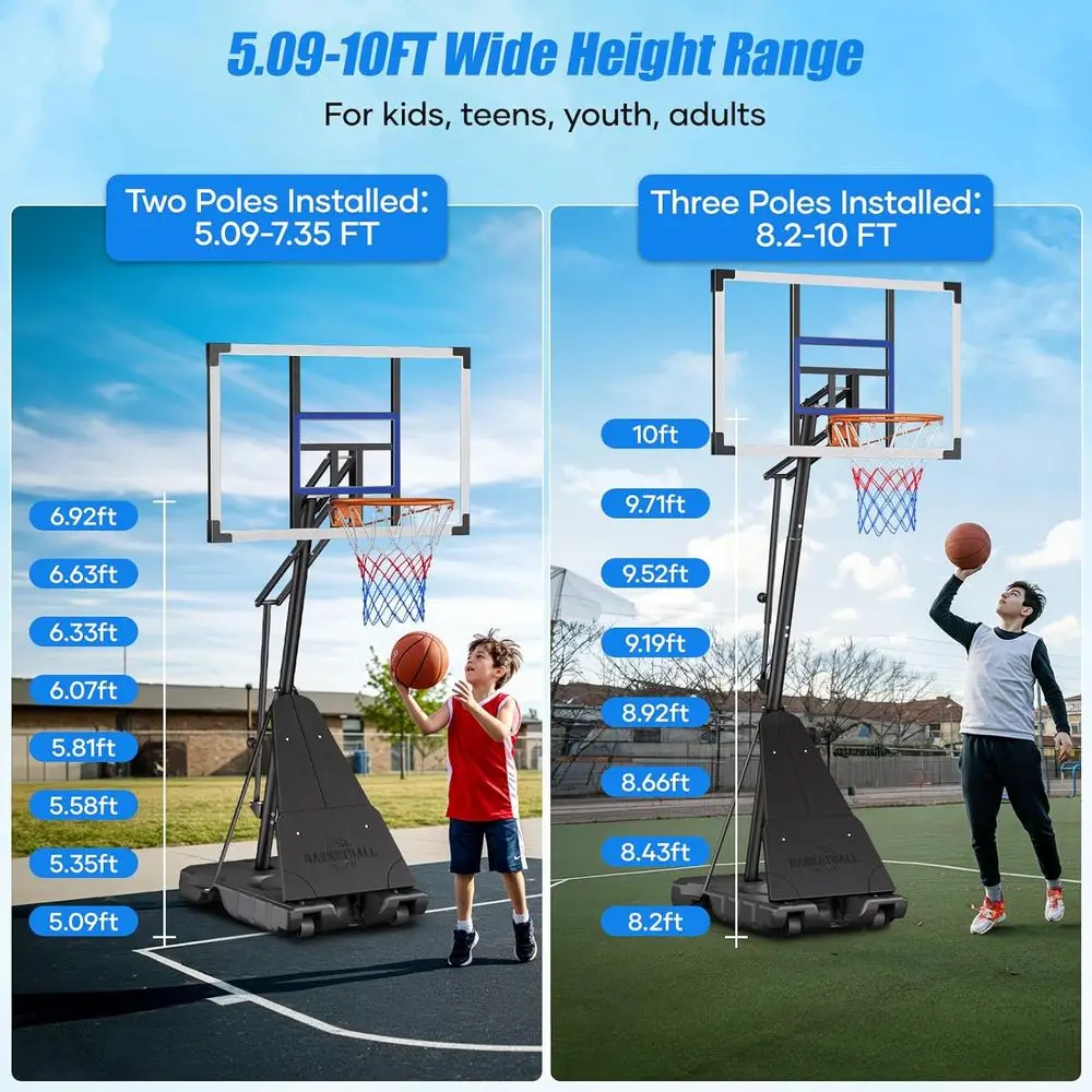 Panier de basket portable 44 p - Basketball Hoop Outdoor avis et prix