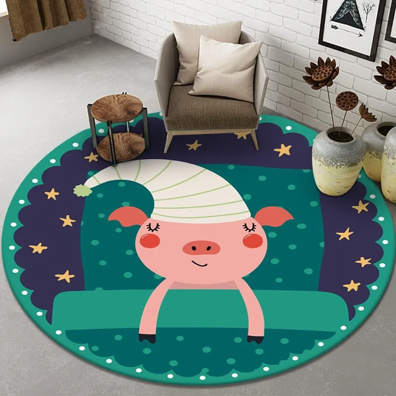 Tapis Rond Imprimé de Dessin A - Kids Outdoor Yoga avis et prix