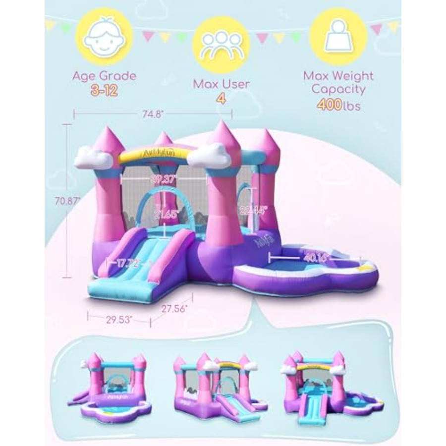 Structure gonflable rose pour  - Kids Outdoor Pool avis et prix