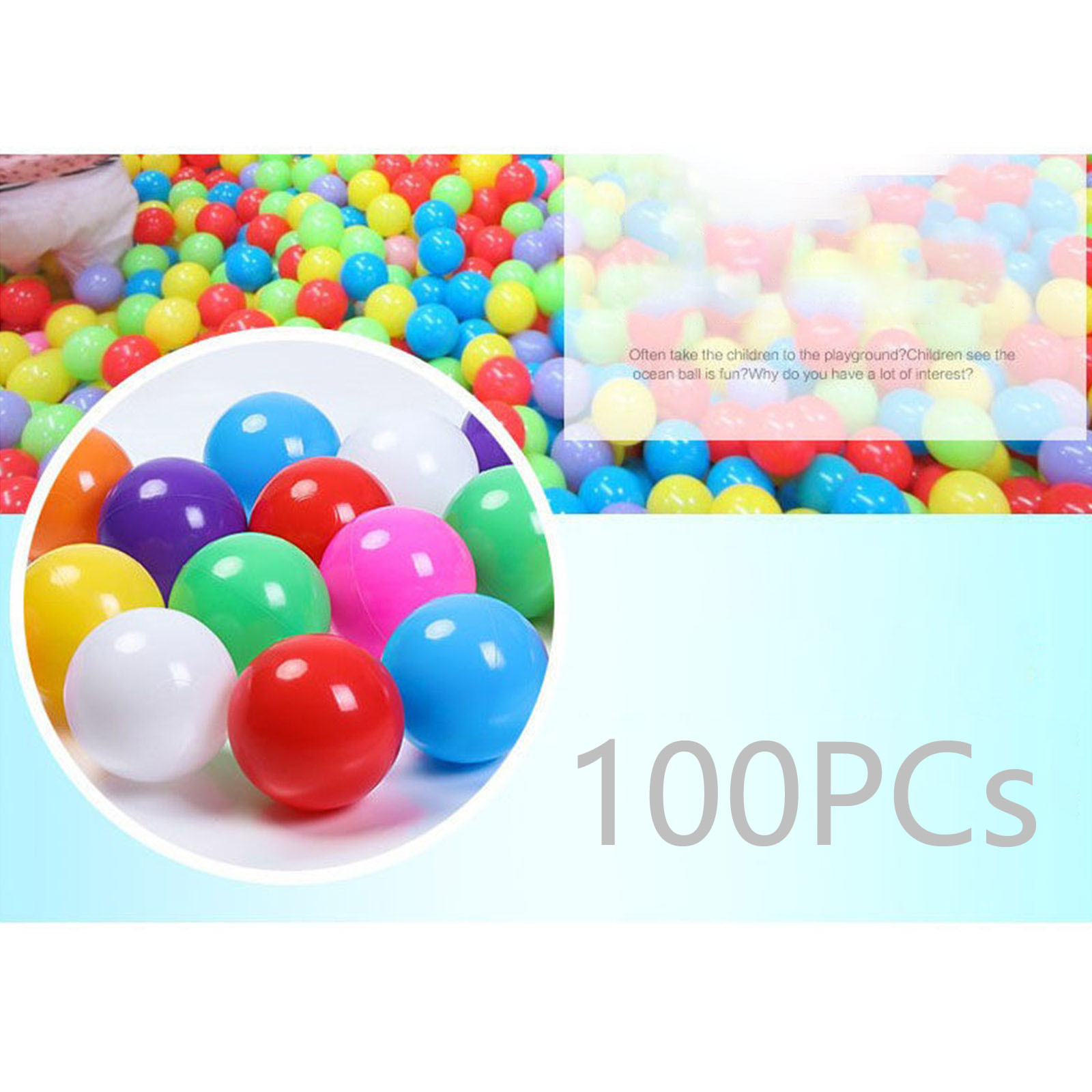 100 PIÈCES Balles en plastique - Kids Outdoor Activity Centre avis et prix