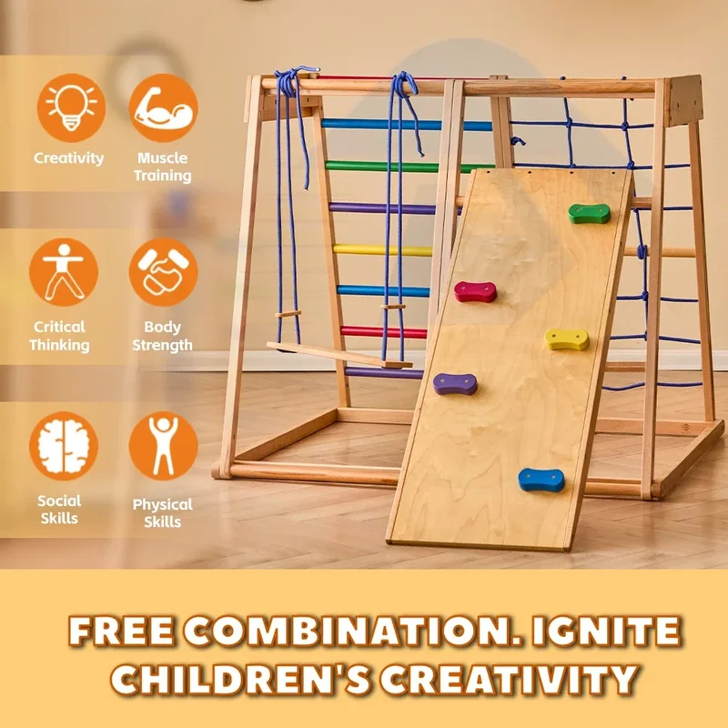 Structure d'escalade en bois p - Kids Outdoor Climbing Structure avis et prix