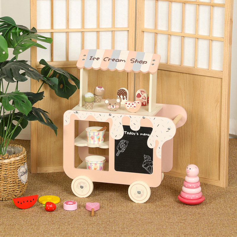 Chariot de crème glacée en boi - Kids Outdoor Chalkboard avis et prix