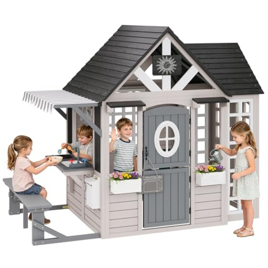 Maisonnette de jeu en bois pou - Kids Outdoor Chalkboard avis et prix